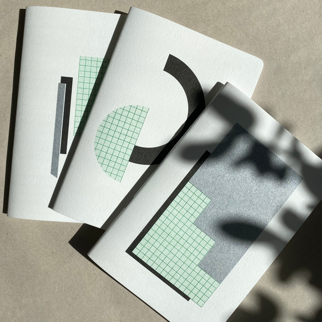 Pillar Risograph Notebook | Geometric Softcover Journal | Lined Pages