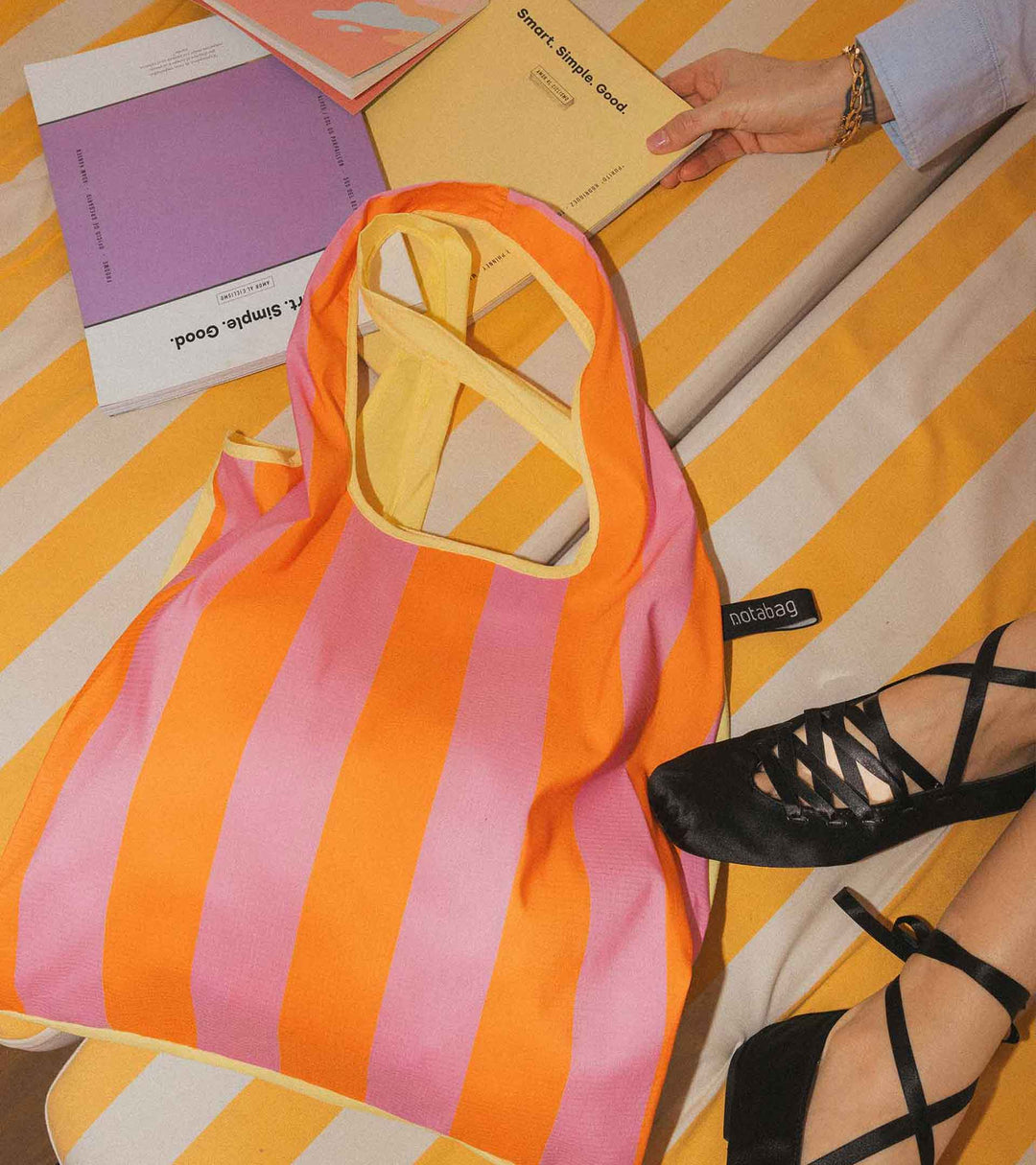 Notabag Tote ✦ Koninklijke strepen
