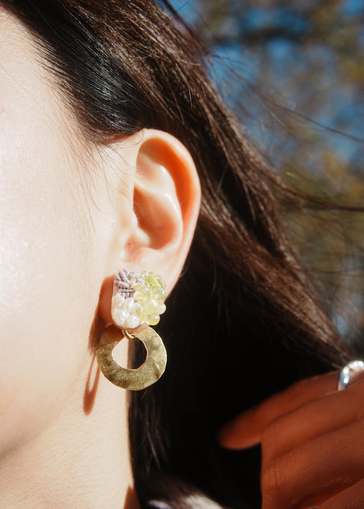Aura Loops Earrings ✦ Golden Violet