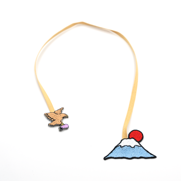 Embroidered Patch Bookmark ✦ Fuji & Bird