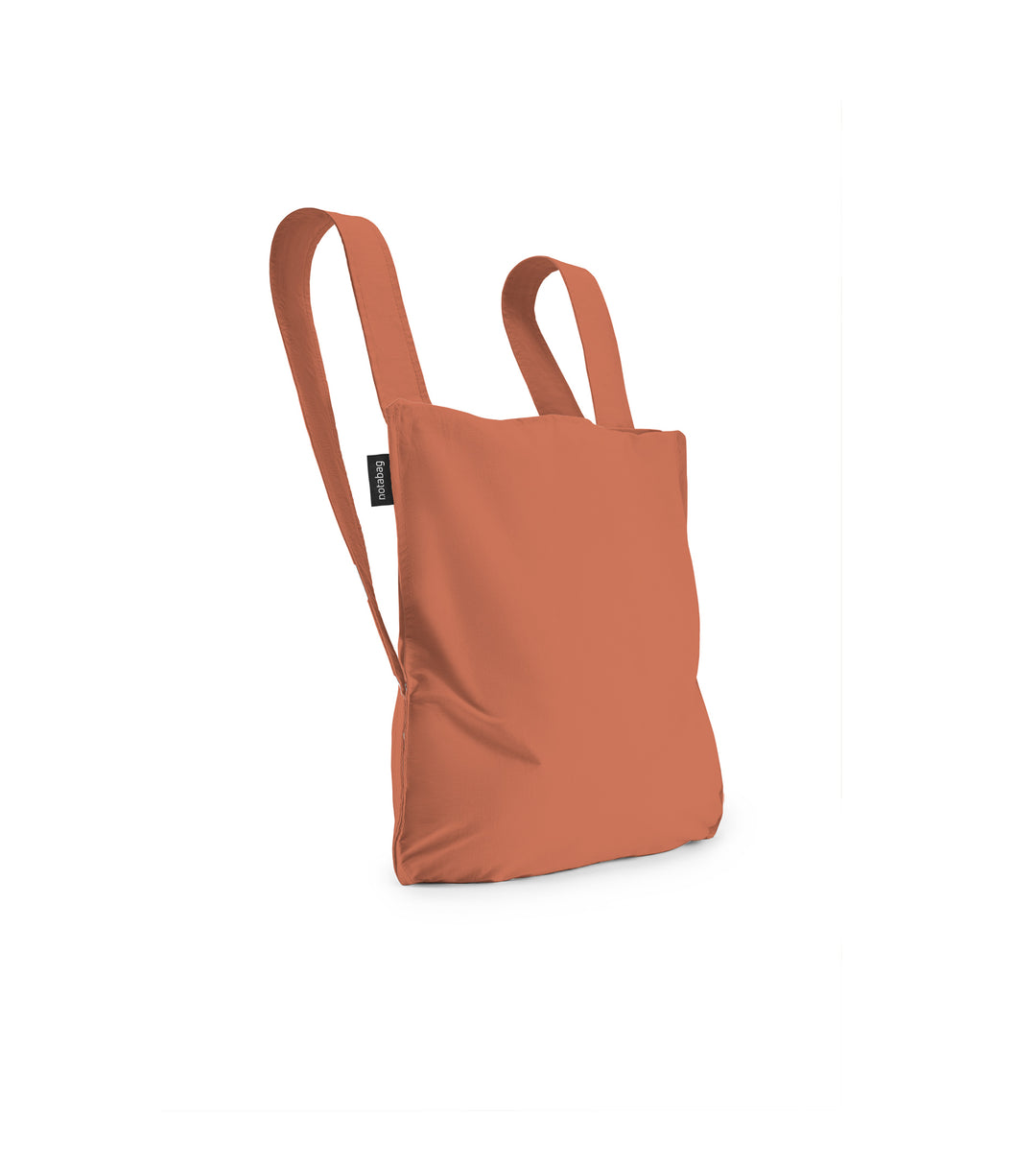 Image of a Terracotta Notabag displayed in its backpack shape, showcasing its versatility and design.