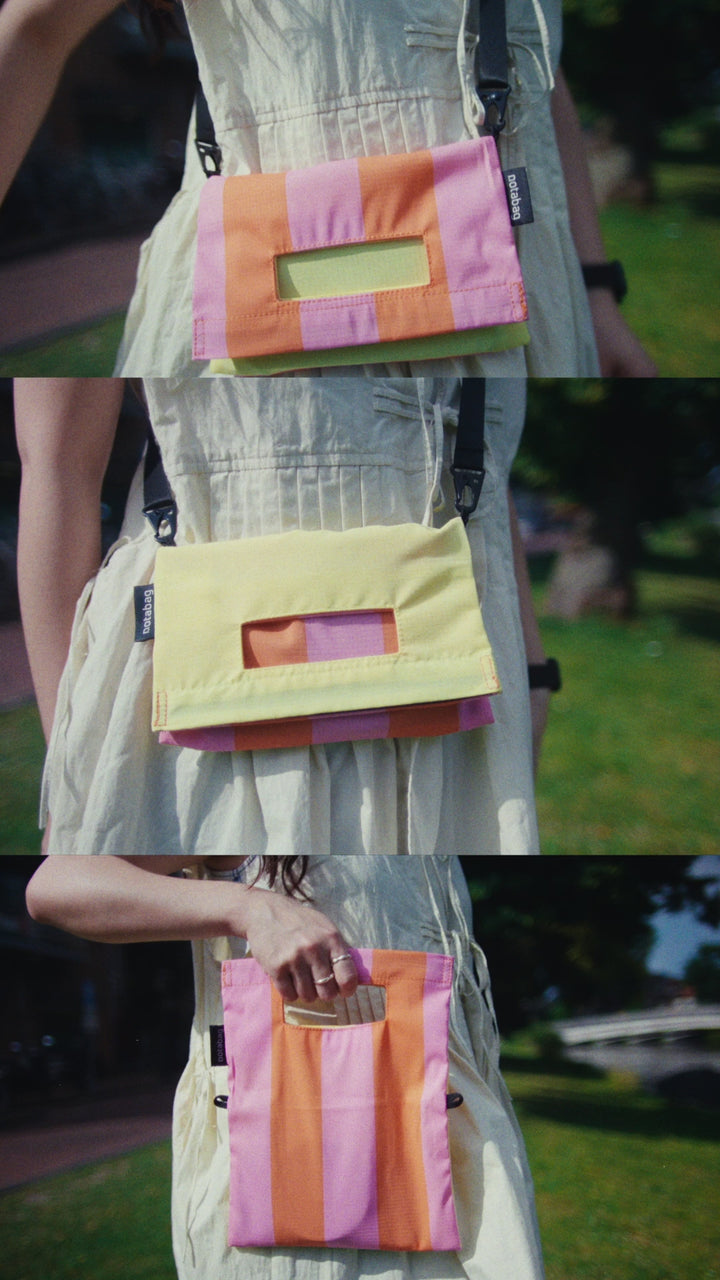 Sac bandoulière léger Notabag ✦ Rayures vanille
